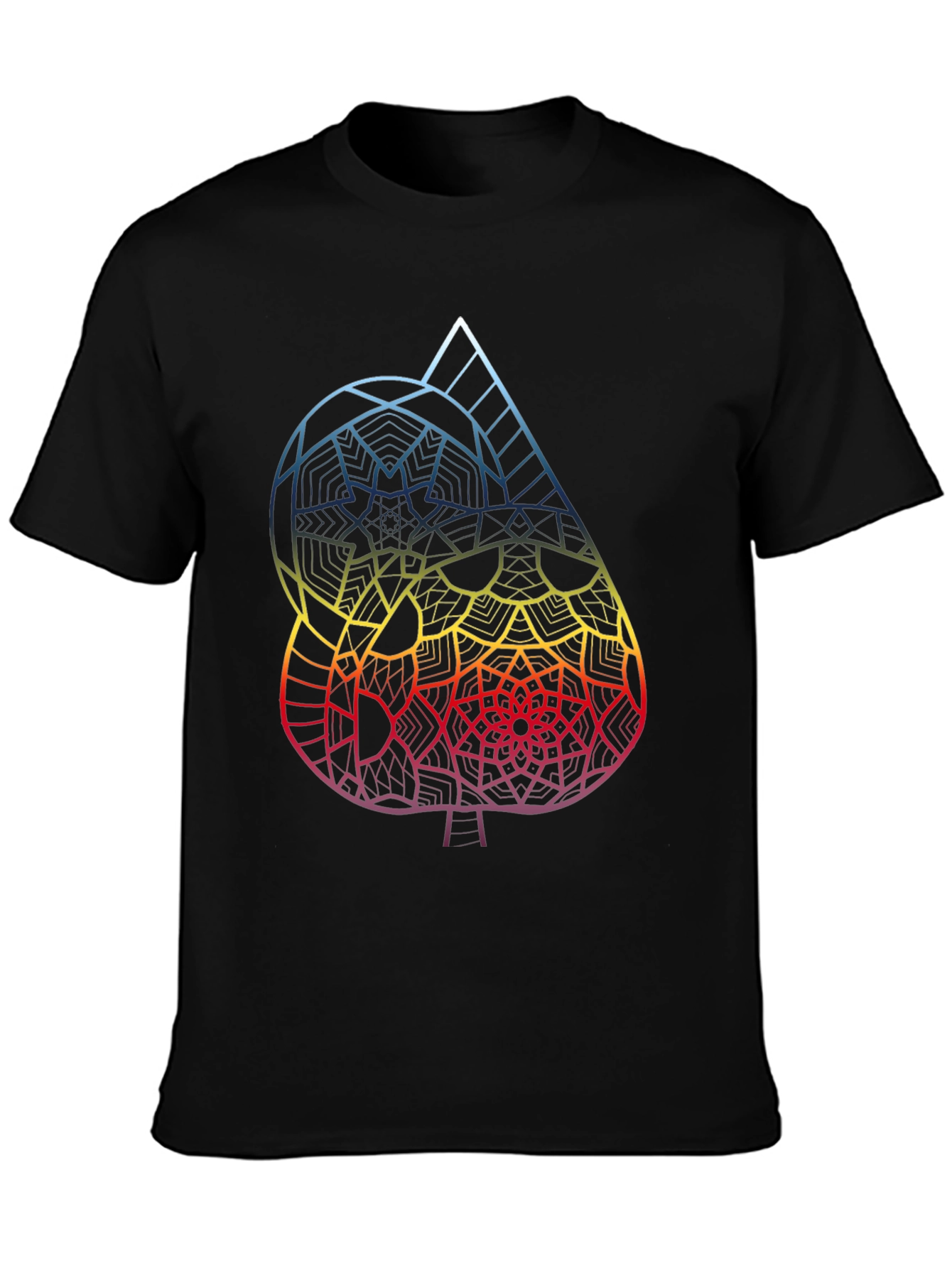 Abstract Spade Graphic Tee - Mens Black T-Shirt