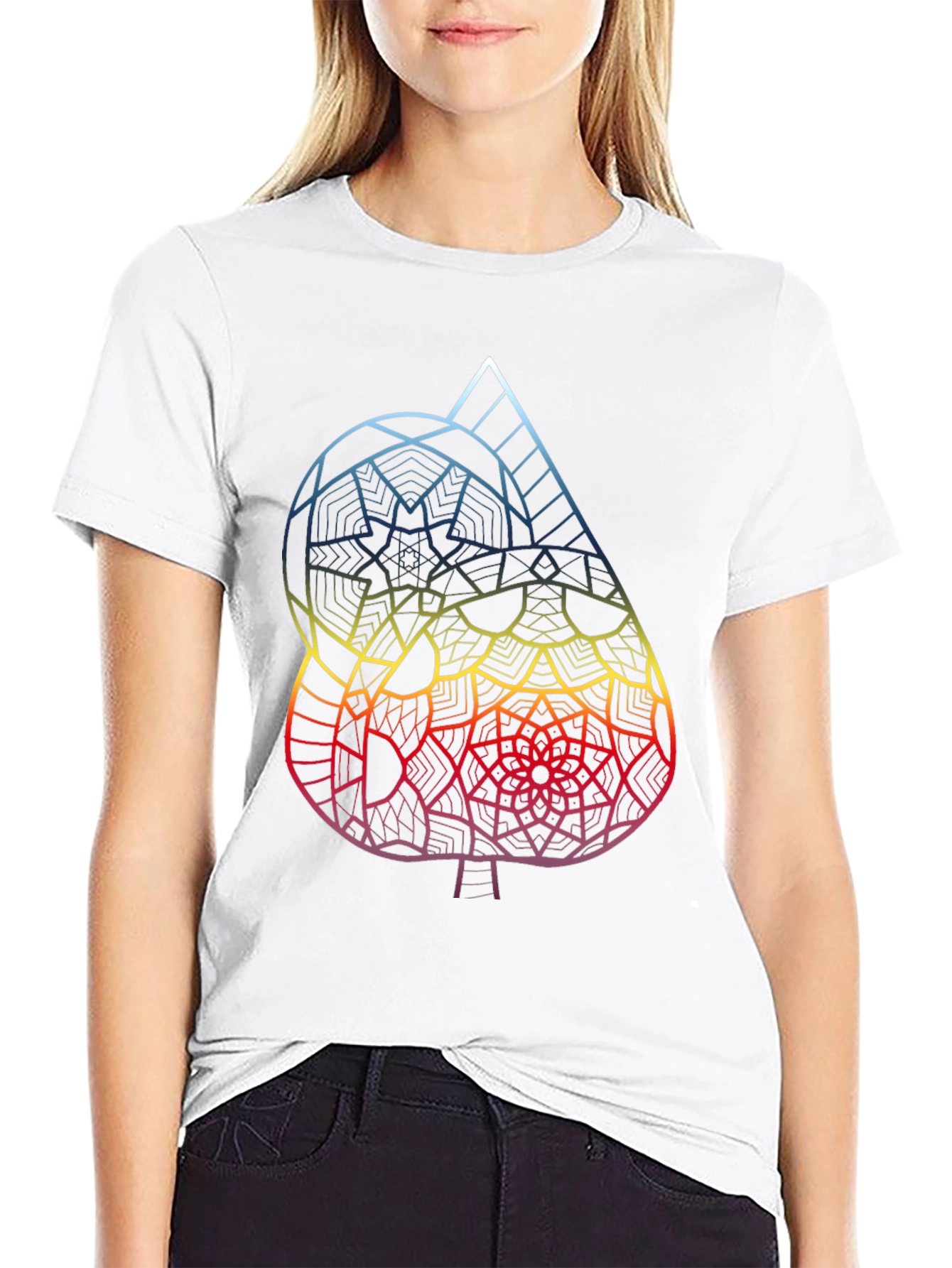 Abstract Spade Graphic Tee - Mens Black T-Shirt