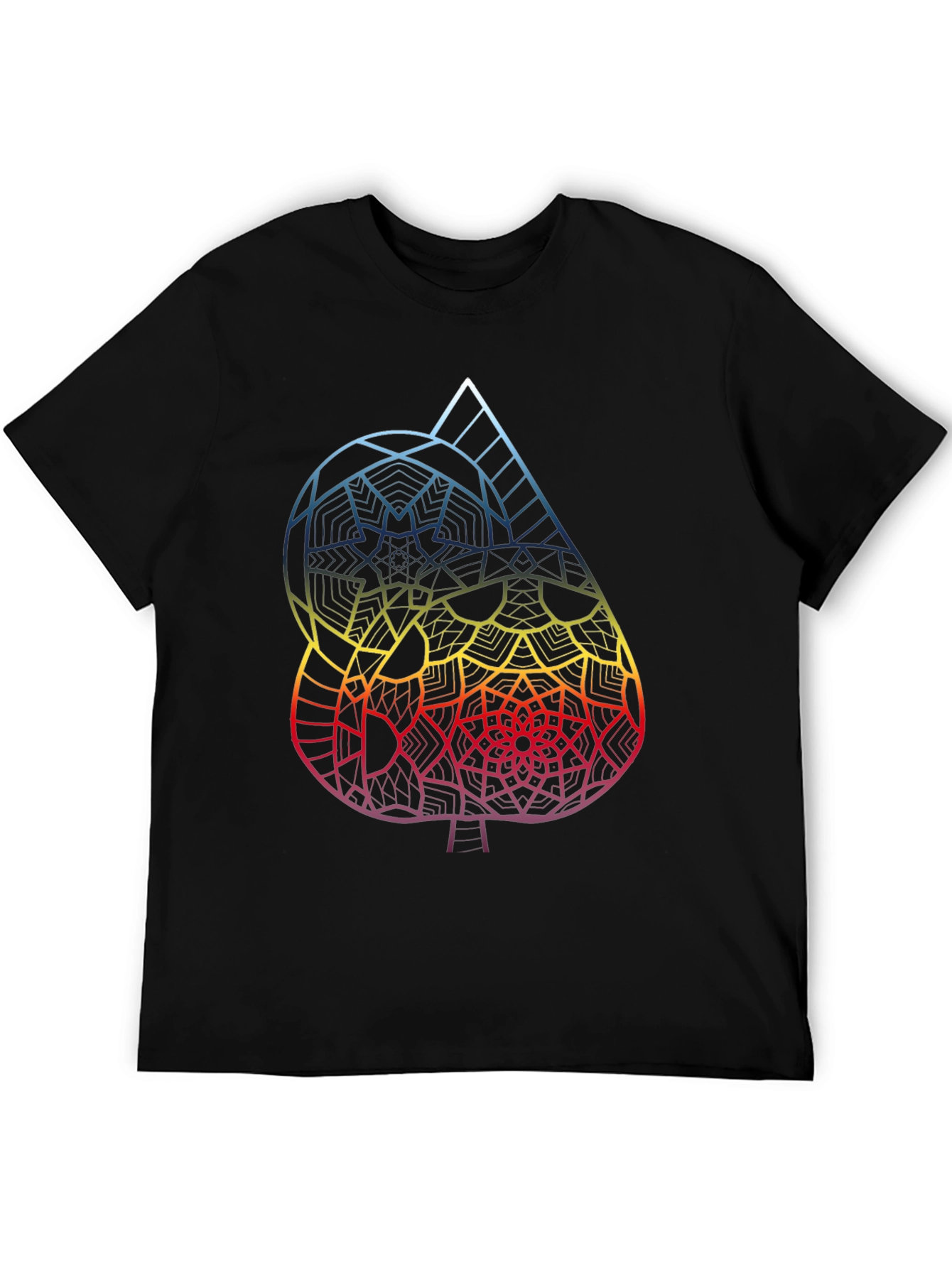 Abstract Spade Graphic Tee - Mens Black T-Shirt