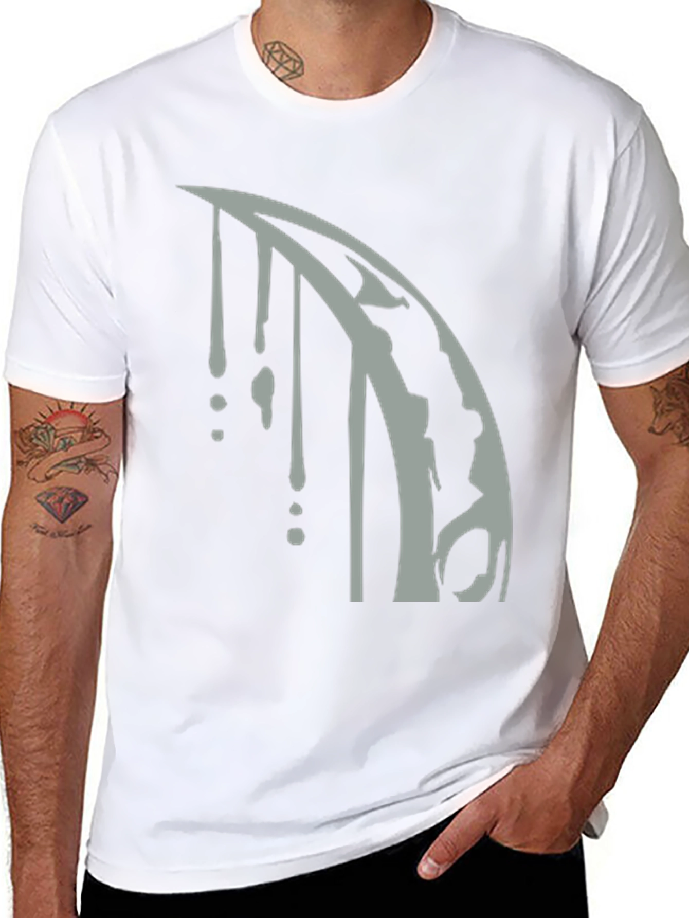 Abstract Drip Graphic Tee - Modern Streetwear
