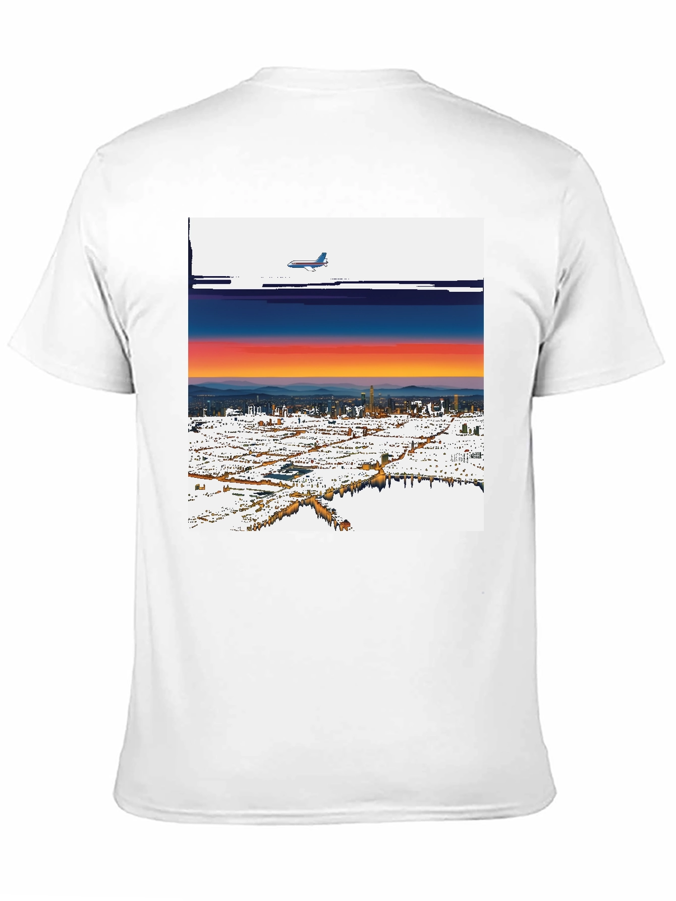 Sunset Plane Graphic Tee - Cool Urban Style