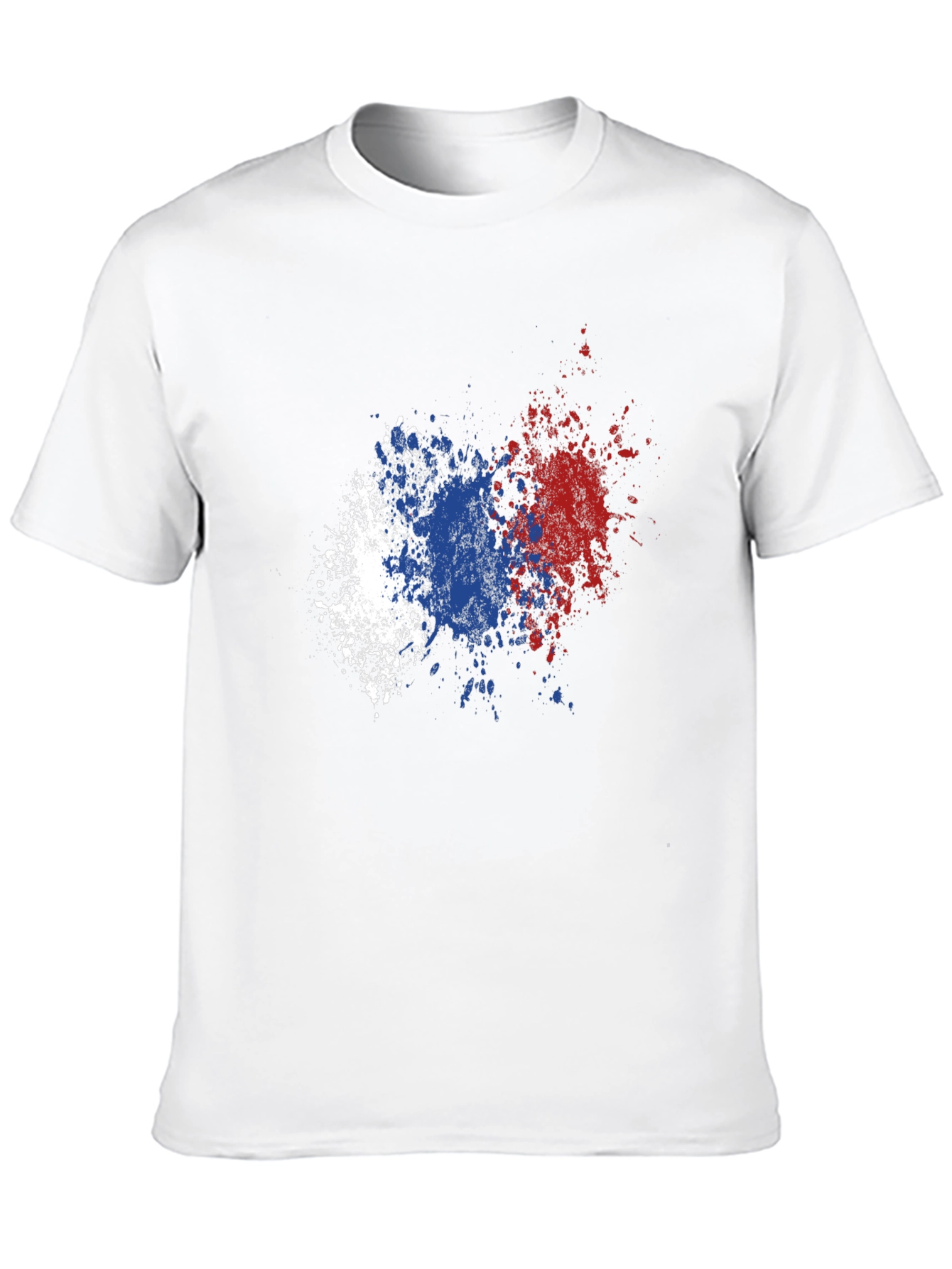 Abstract Flag Splatter Graphic T-Shirt
