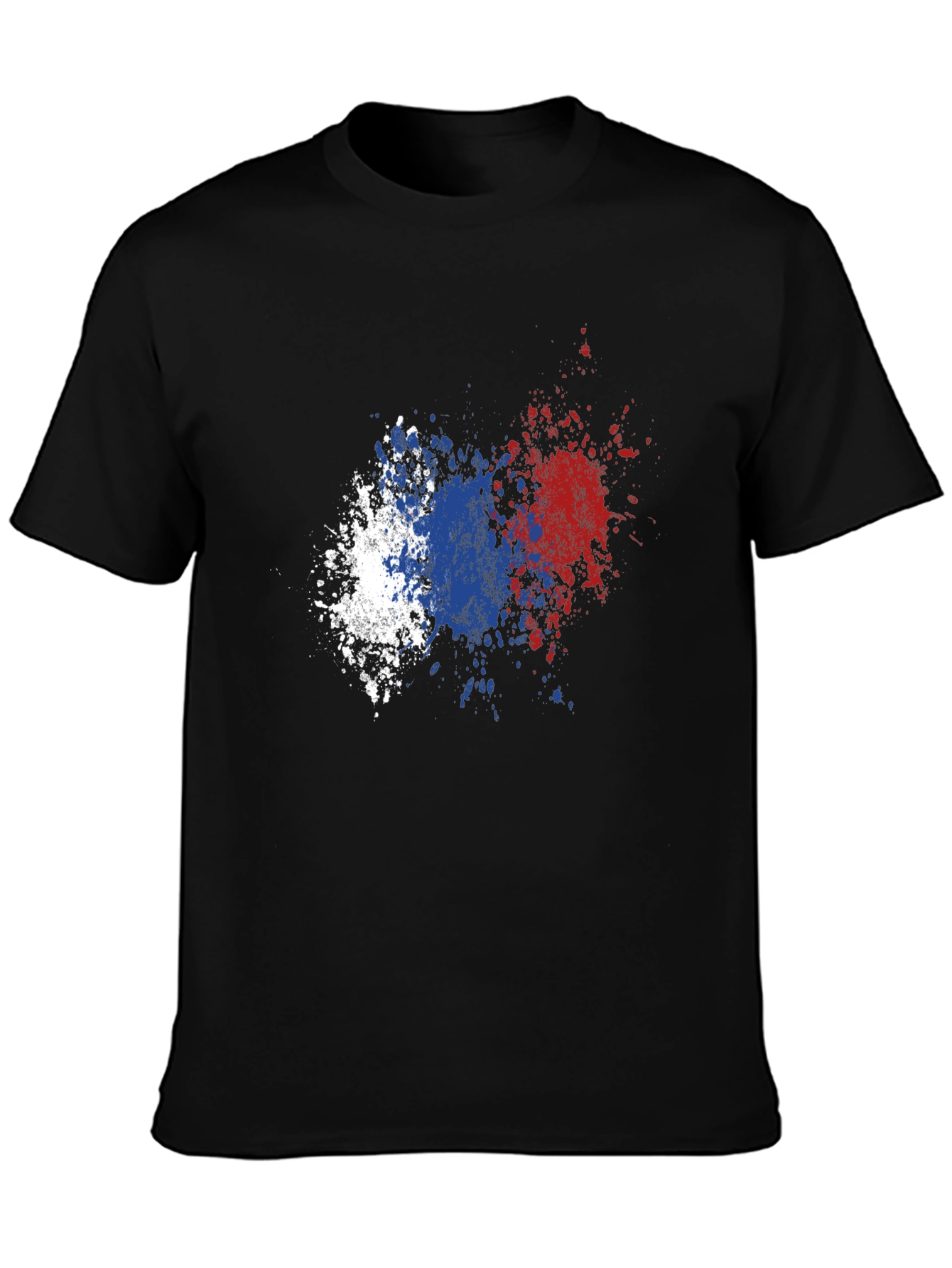 Abstract Flag Splatter Graphic T-Shirt