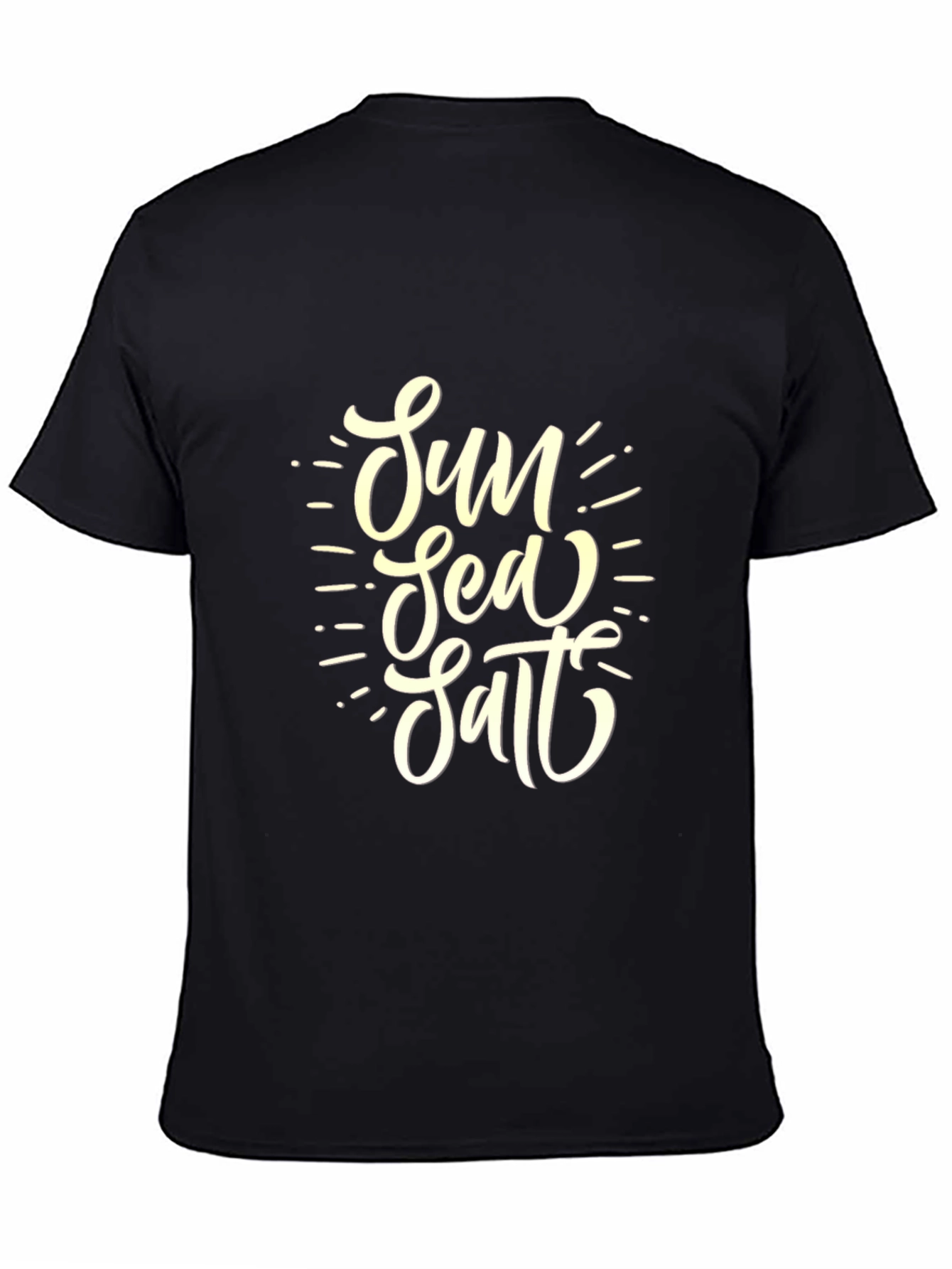 Sun Sea Salt Graphic Tee - Black Cotton T-Shirt