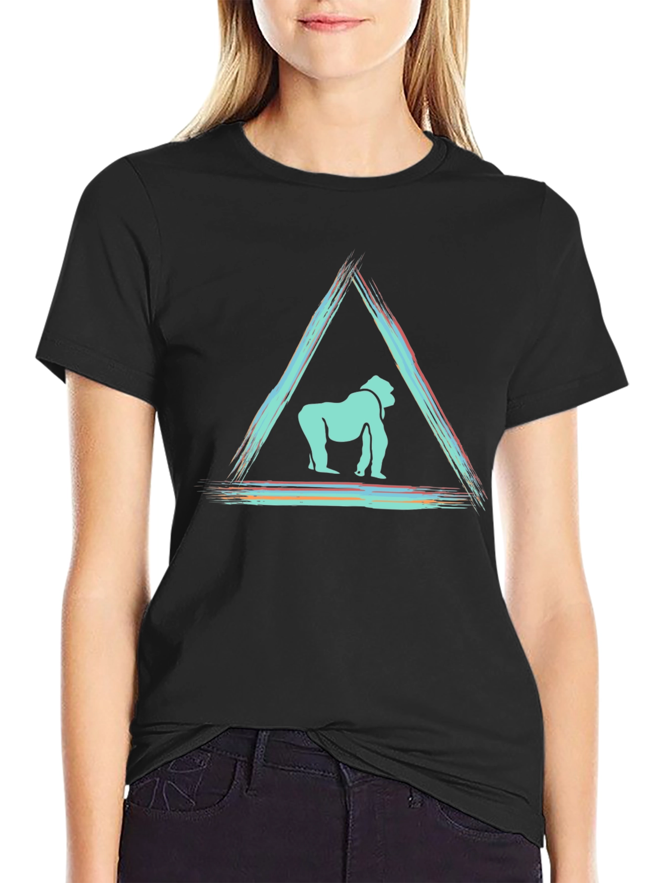 Abstract Gorilla Graphic Tee - Modern Design T-Shirt