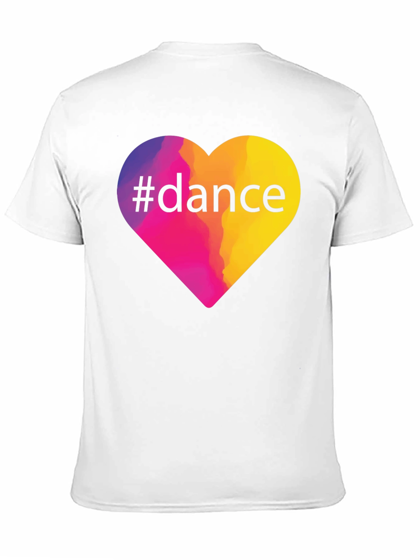 #Dance Heart Graphic Tee - Black Cotton T-Shirt