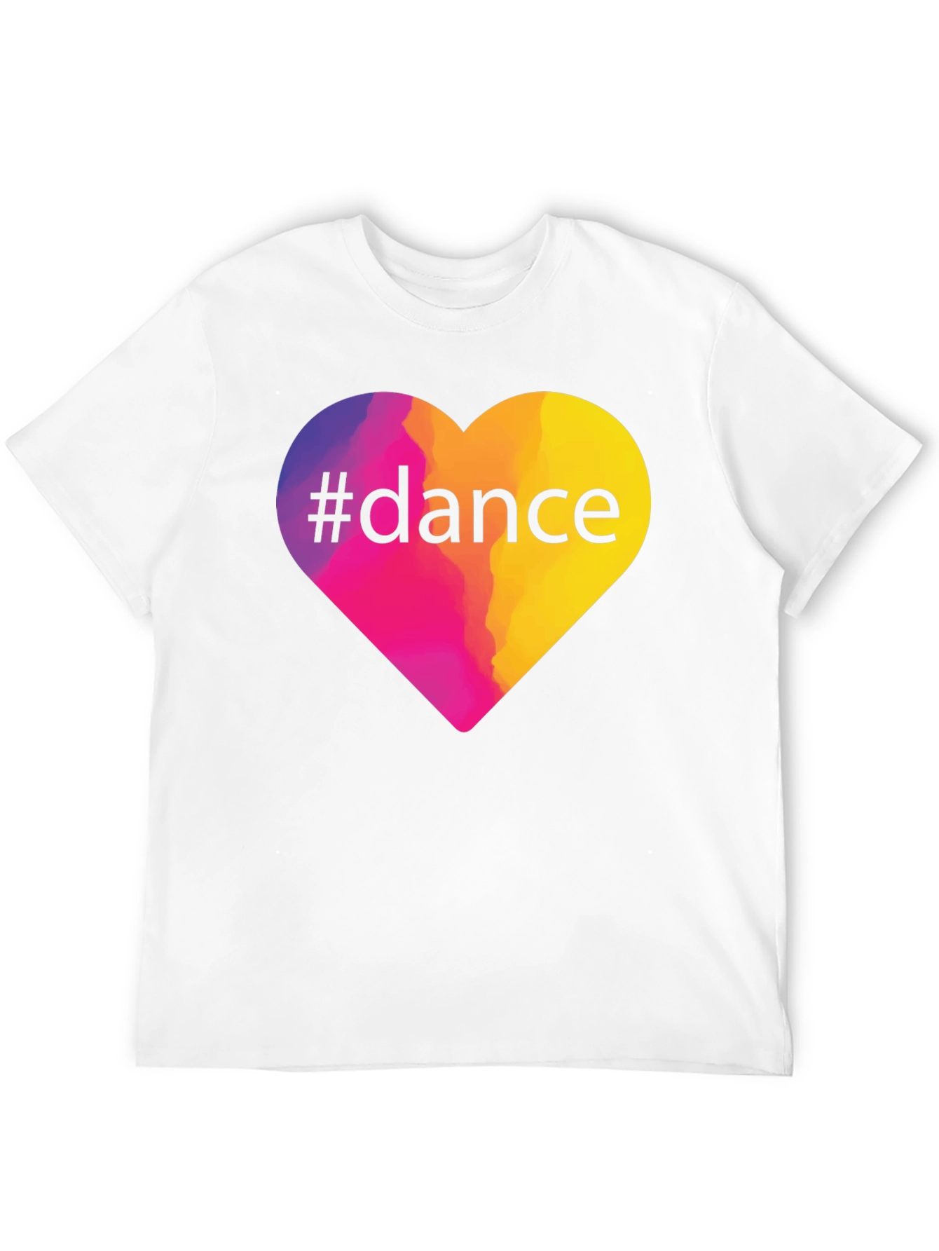 #Dance Heart Graphic Tee - Black Cotton T-Shirt