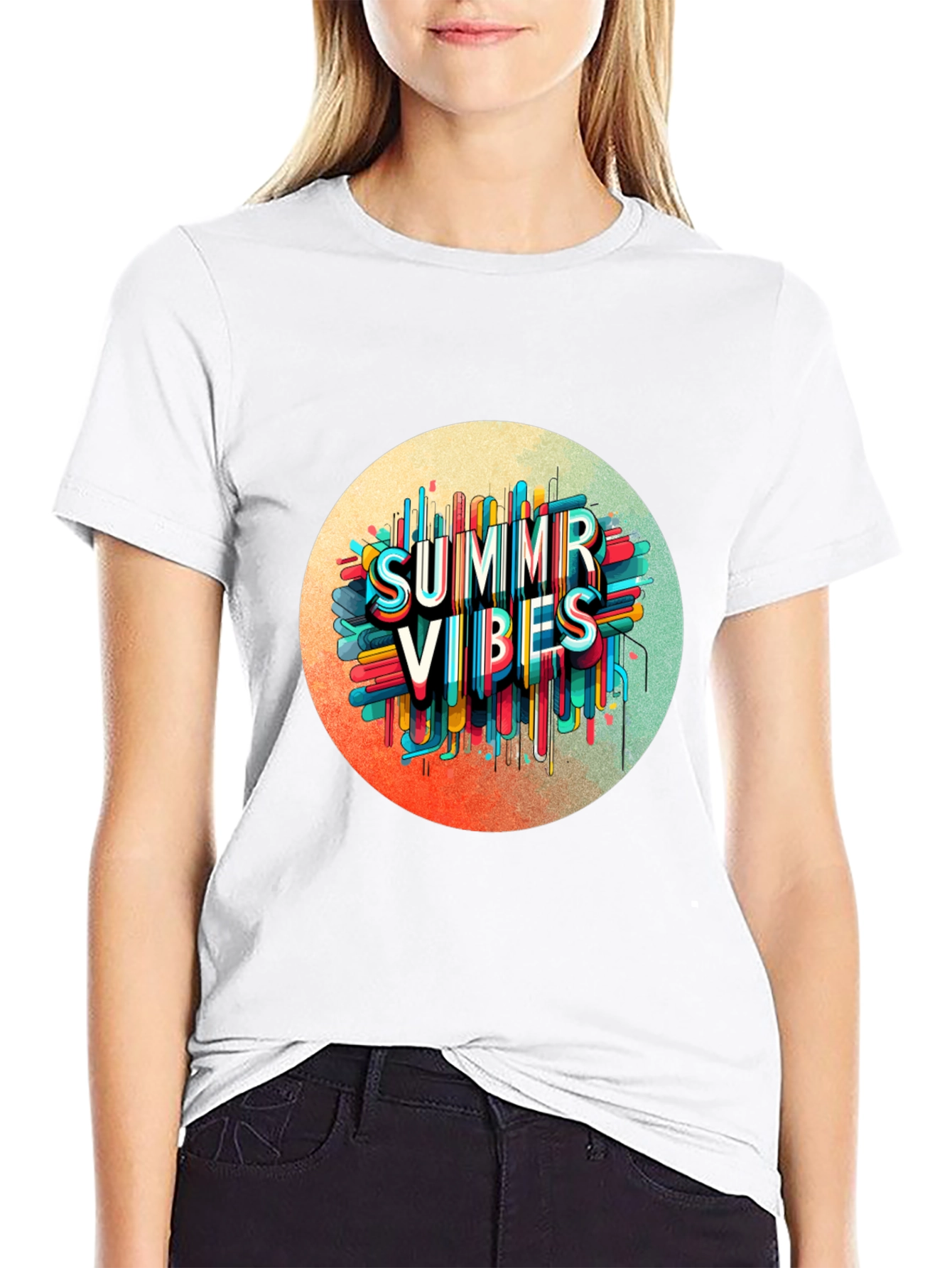 Summer Vibes Graphic Tee - Trendy Black T-Shirt