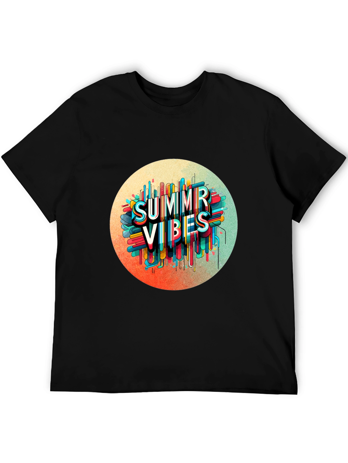 Summer Vibes Graphic Tee - Trendy Black T-Shirt