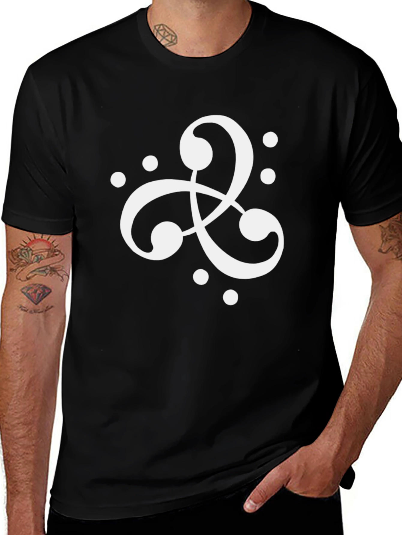 Abstract Swirl Graphic Tee - Modern Casual Top