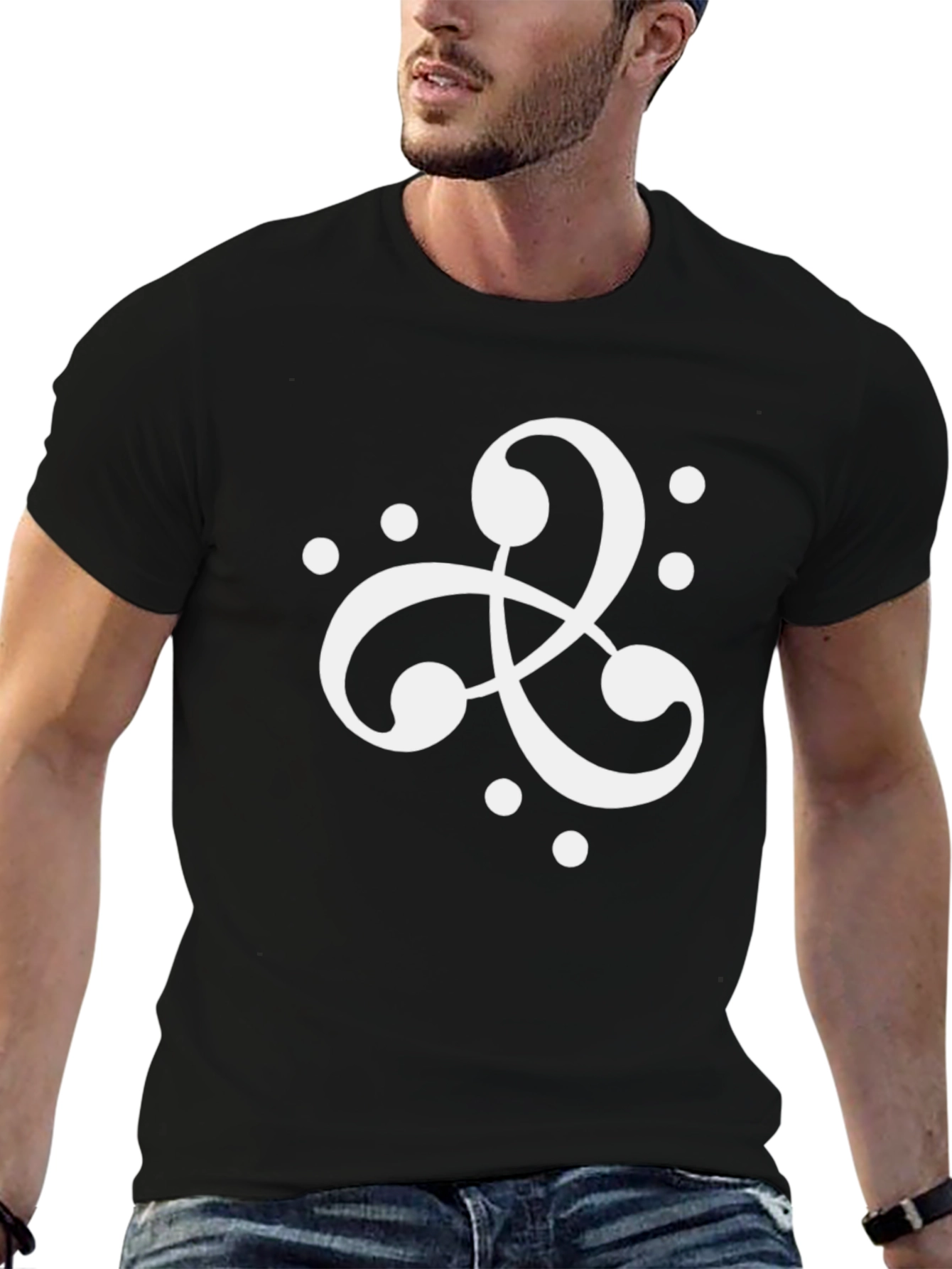 Abstract Swirl Graphic Tee - Modern Casual Top
