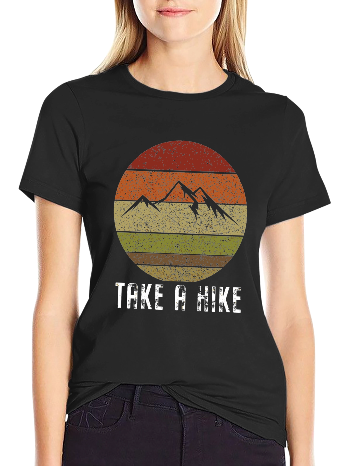 Take a Hike Graphic T-Shirt - Retro Mountain Design