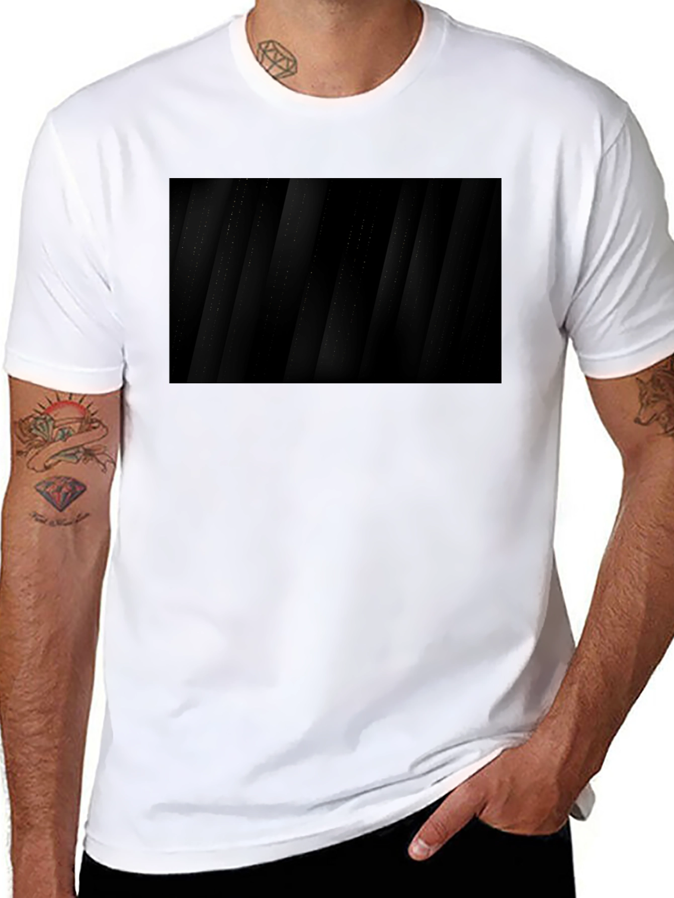 Stylish Black Abstract Pattern Tee