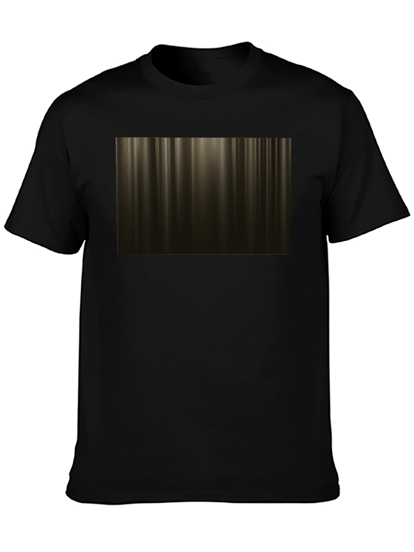 Abstract Golden Light Streak Graphic Tee