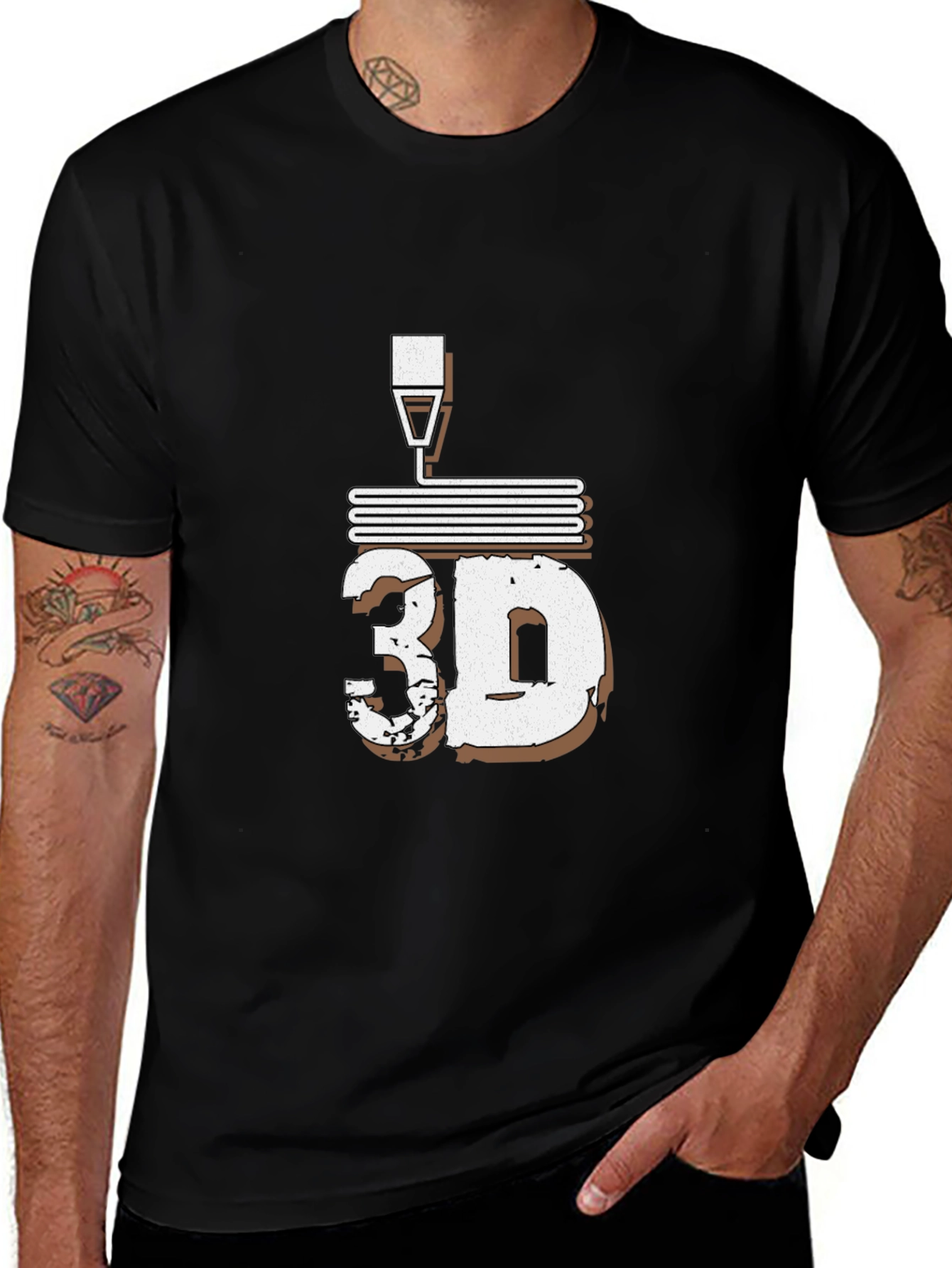 3D Printing Black T-Shirt