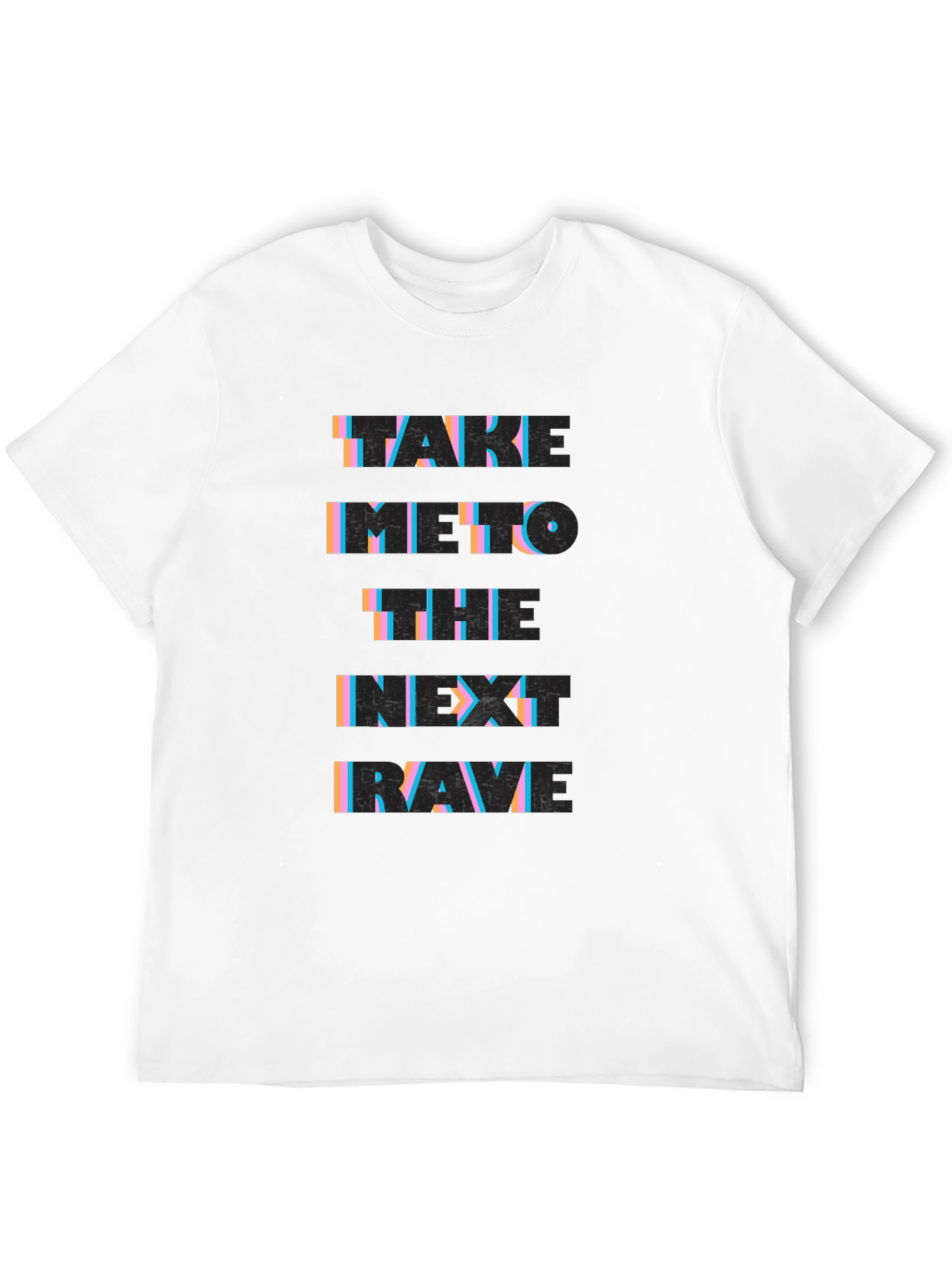 Take Me To The Next Rave Black Graphic T-Shirt