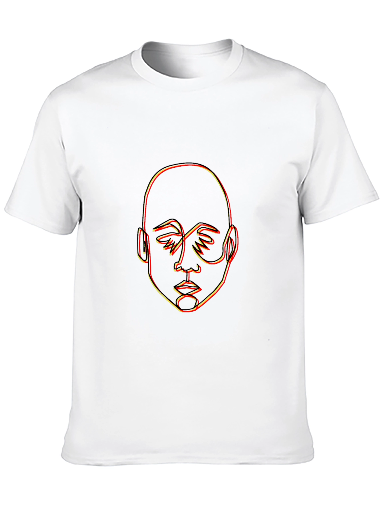 Abstract Face Outline Graphic Tee