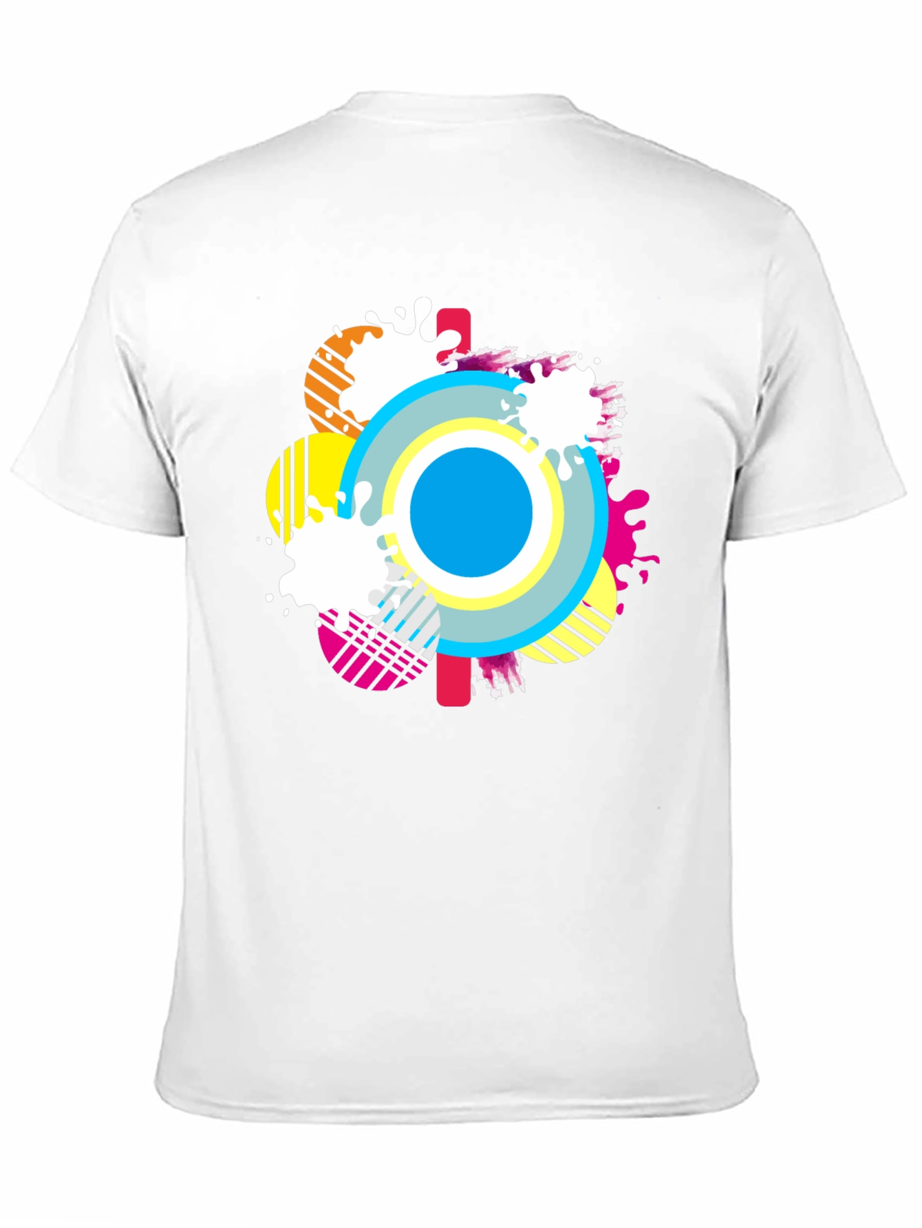 Abstract Graphic Tee - Mens Casual Black T-Shirt