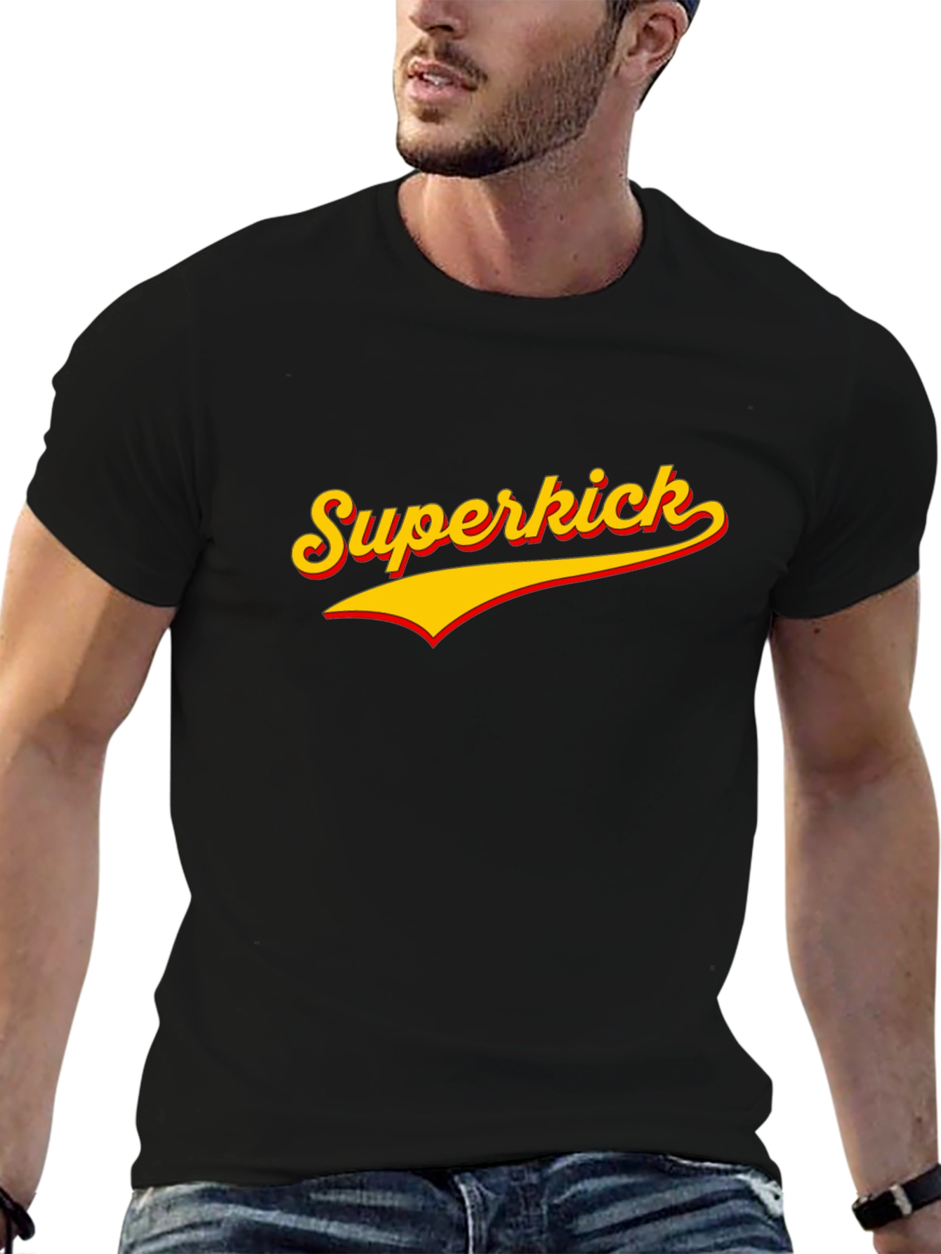 Superkick Black Graphic Tee