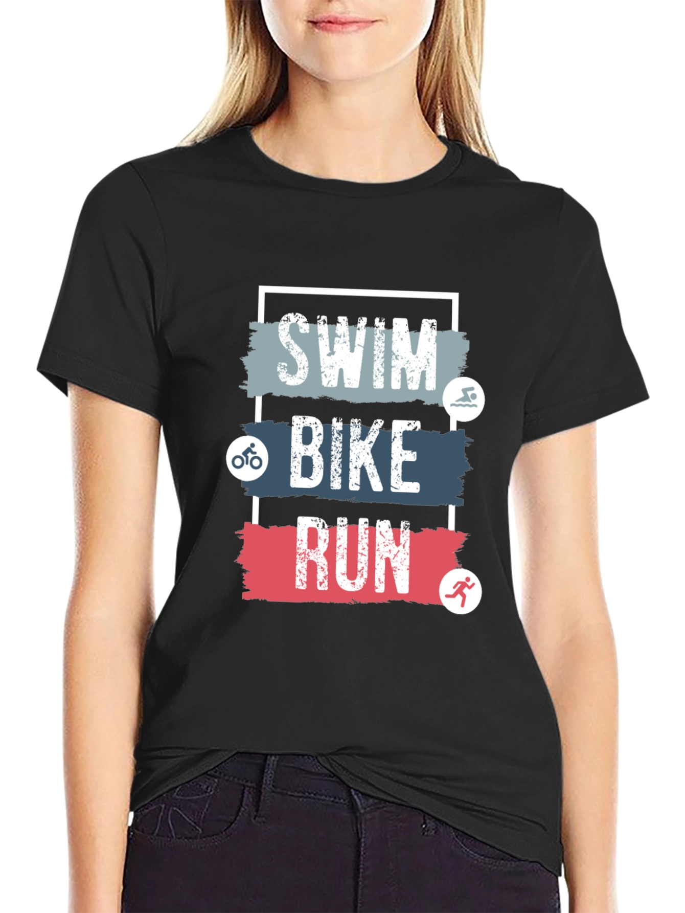 Swim Bike Run Triathlon Tee