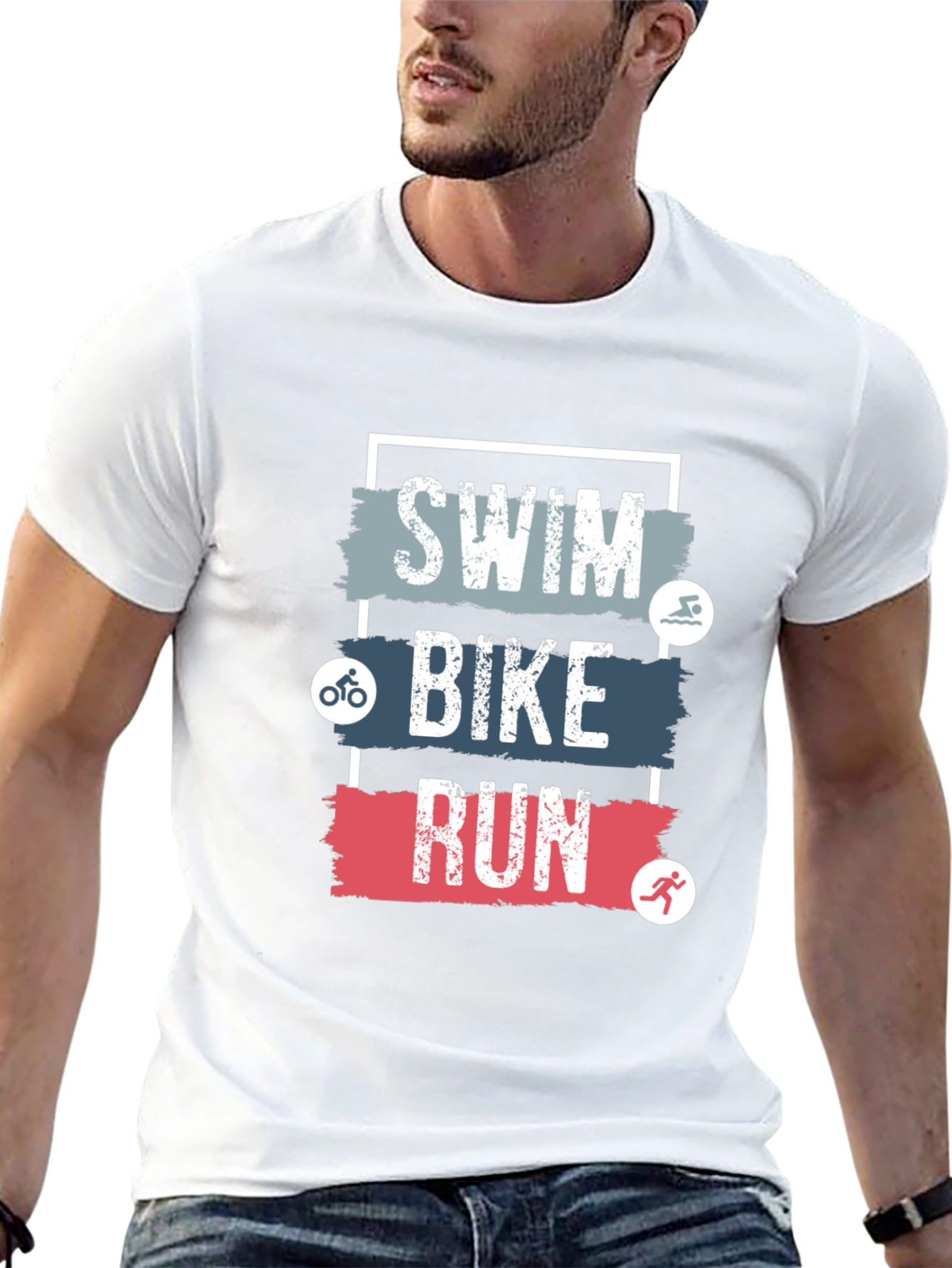 Swim Bike Run Triathlon Tee