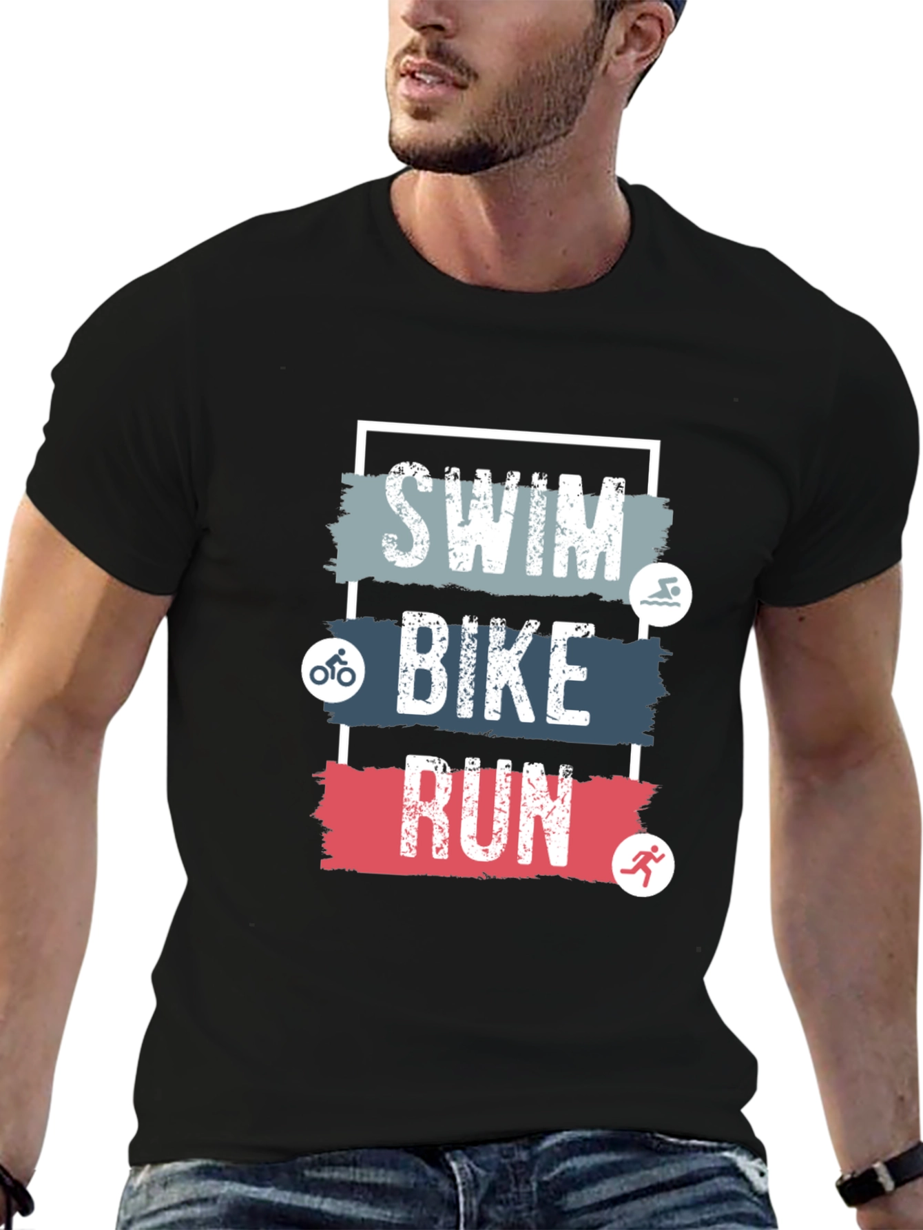Swim Bike Run Triathlon Tee