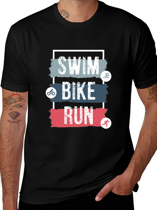 Swim Bike Run Triathlon Tee