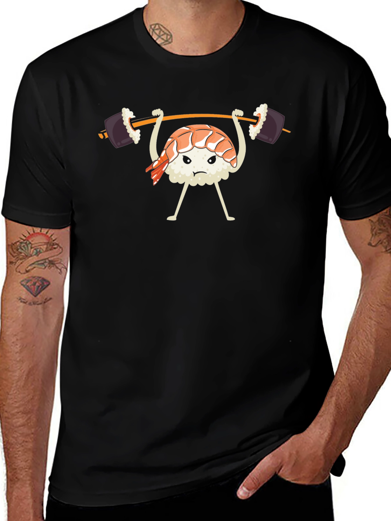 Sushi Weightlifter Graphic T-Shirt