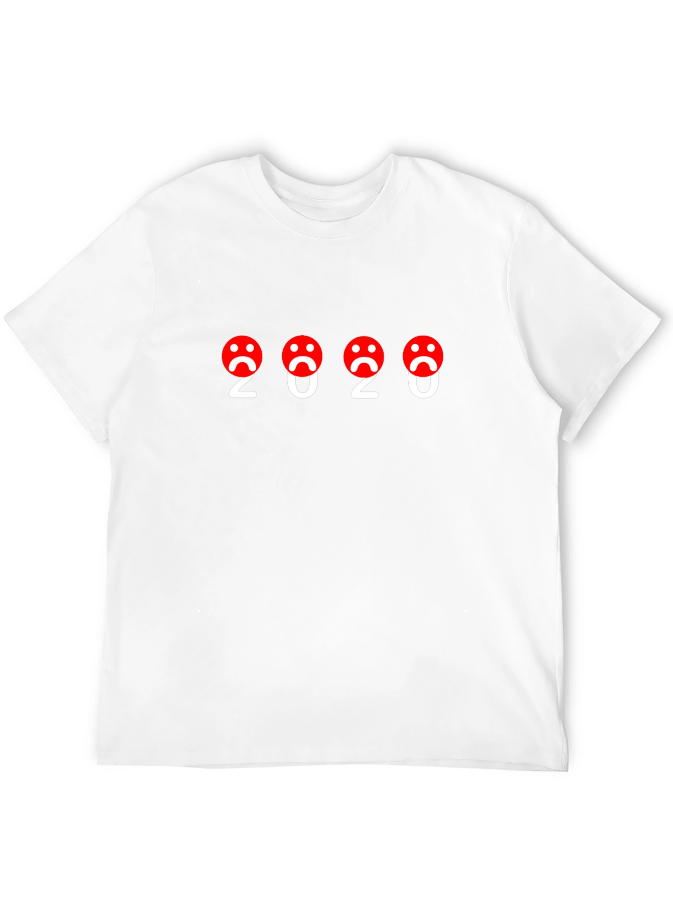 2020 Sad Face T-Shirt - Black Graphic Tee