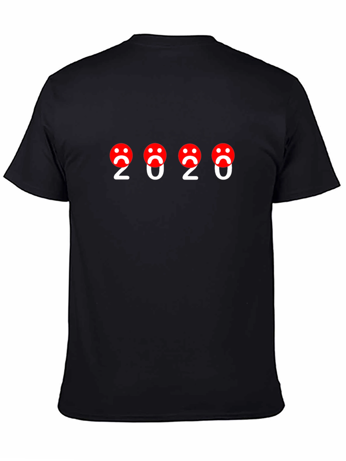 2020 Sad Face T-Shirt - Black Graphic Tee