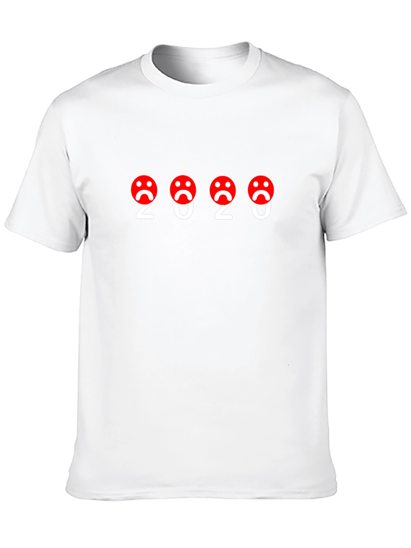 2020 Sad Face T-Shirt - Black Graphic Tee