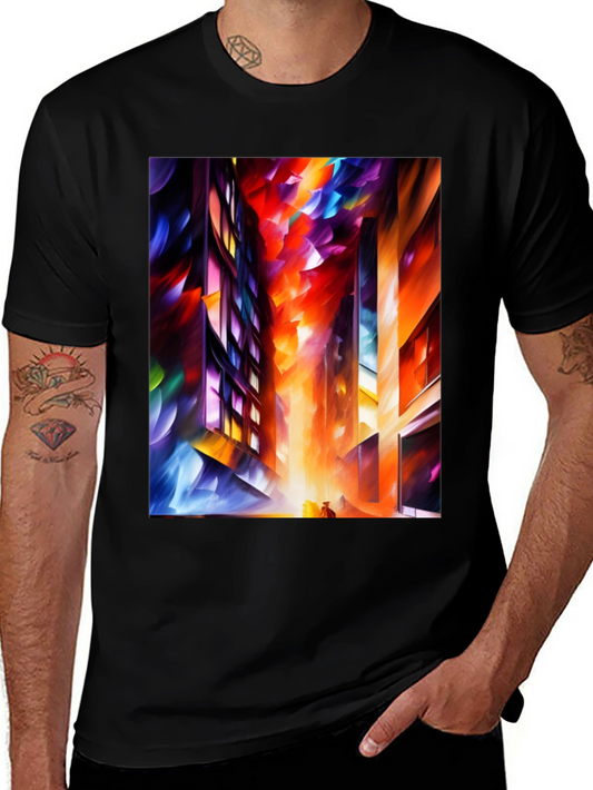 Abstract Cityscape Graphic Tee