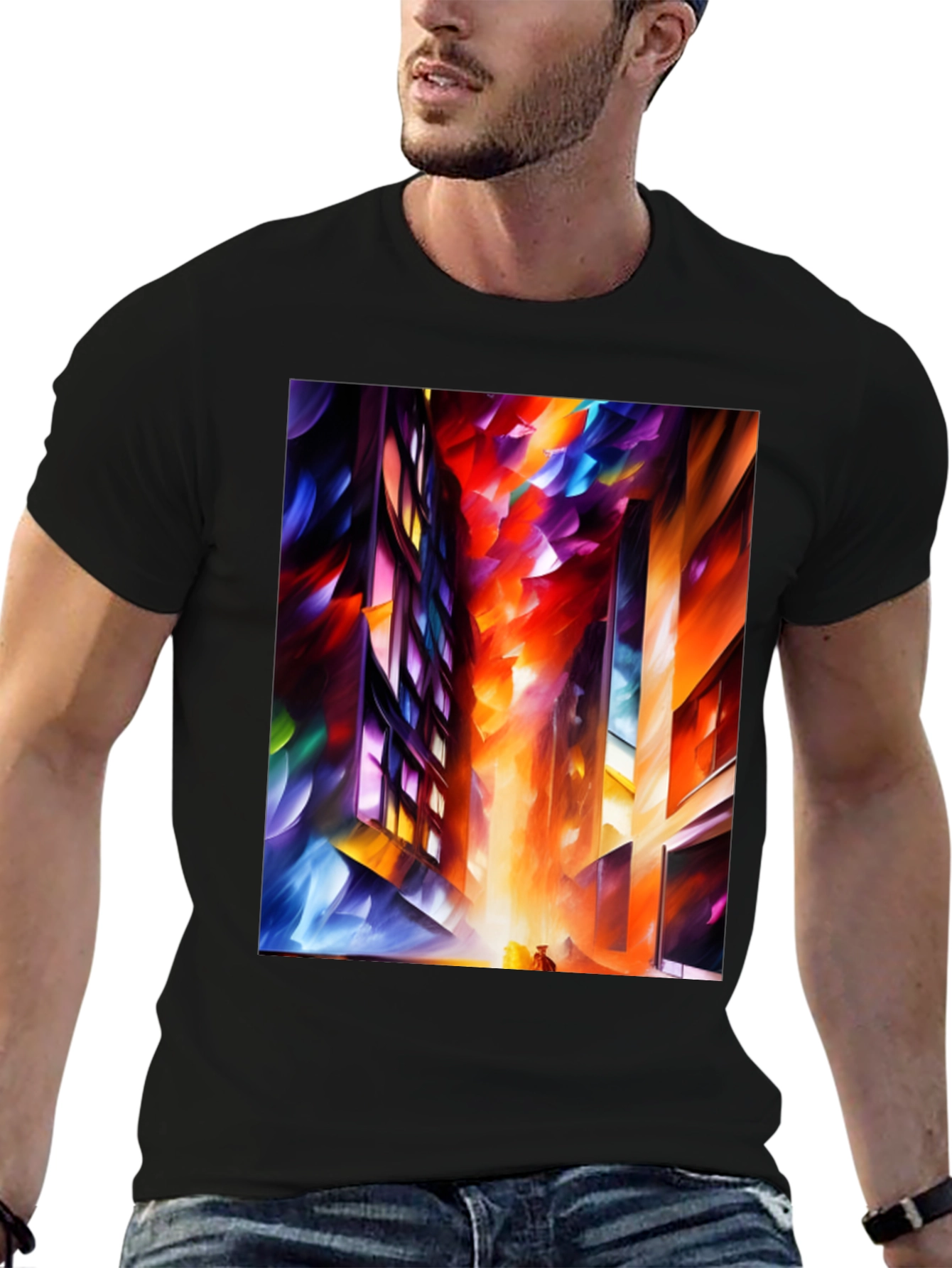 Abstract Cityscape Graphic Tee