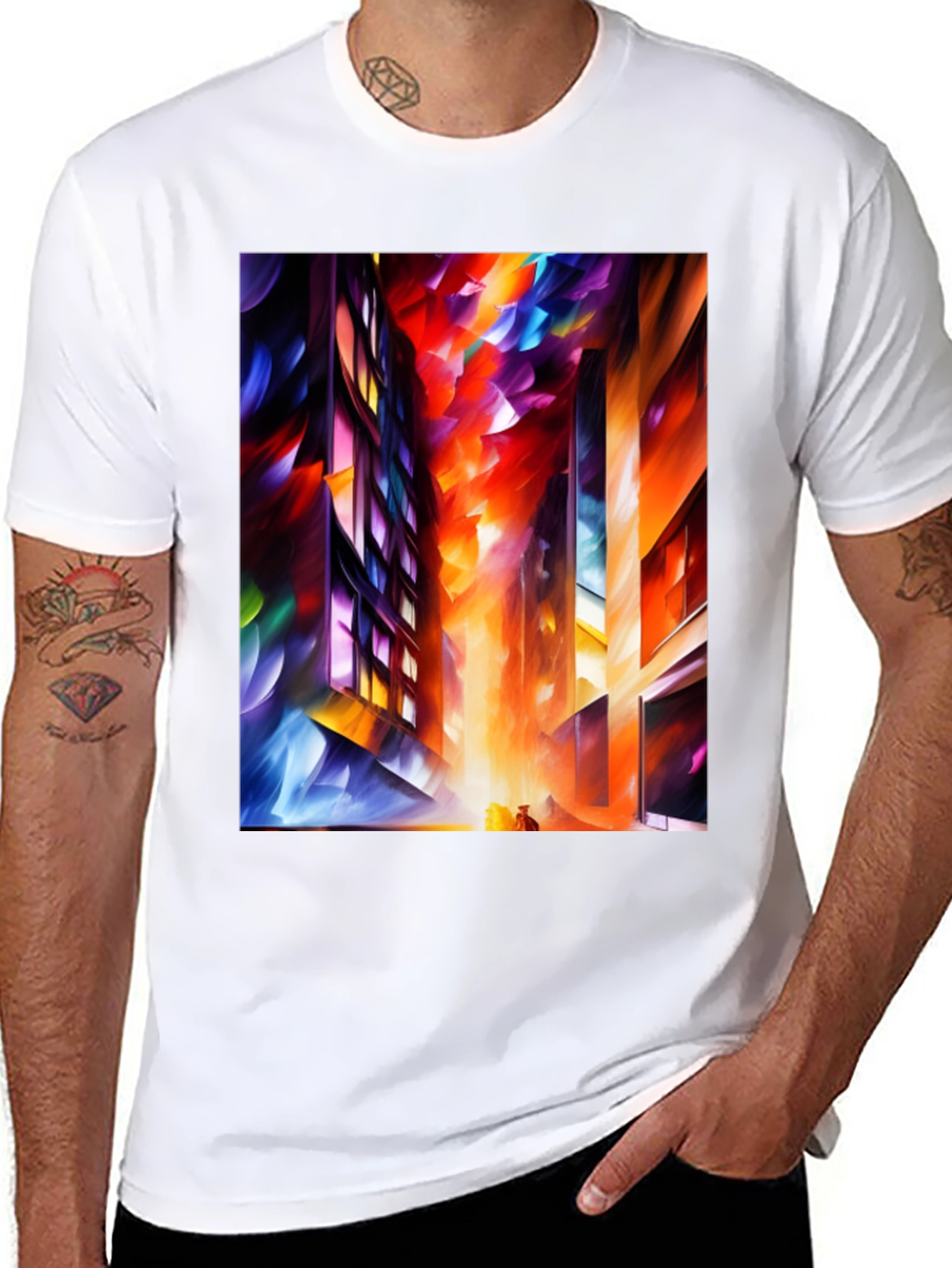 Abstract Cityscape Graphic Tee