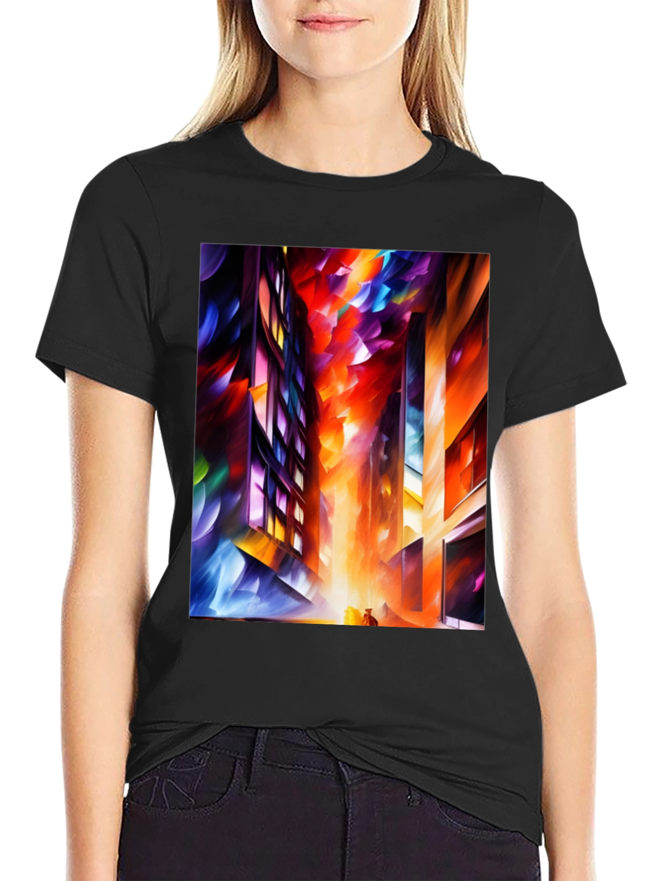 Abstract Cityscape Graphic Tee
