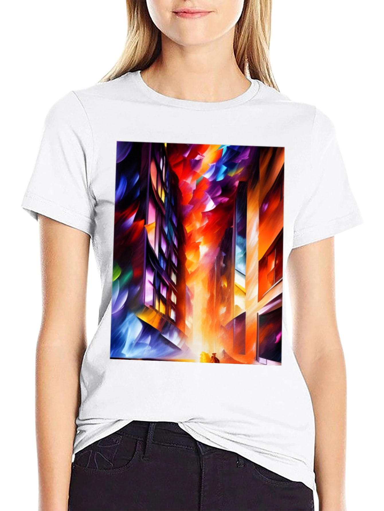 Abstract Cityscape Graphic Tee