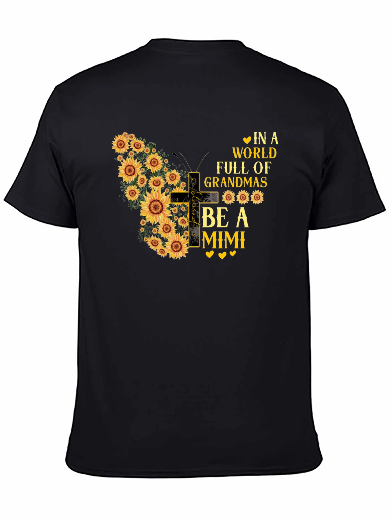 Sunflower Butterfly Grandma Mimi T-Shirt