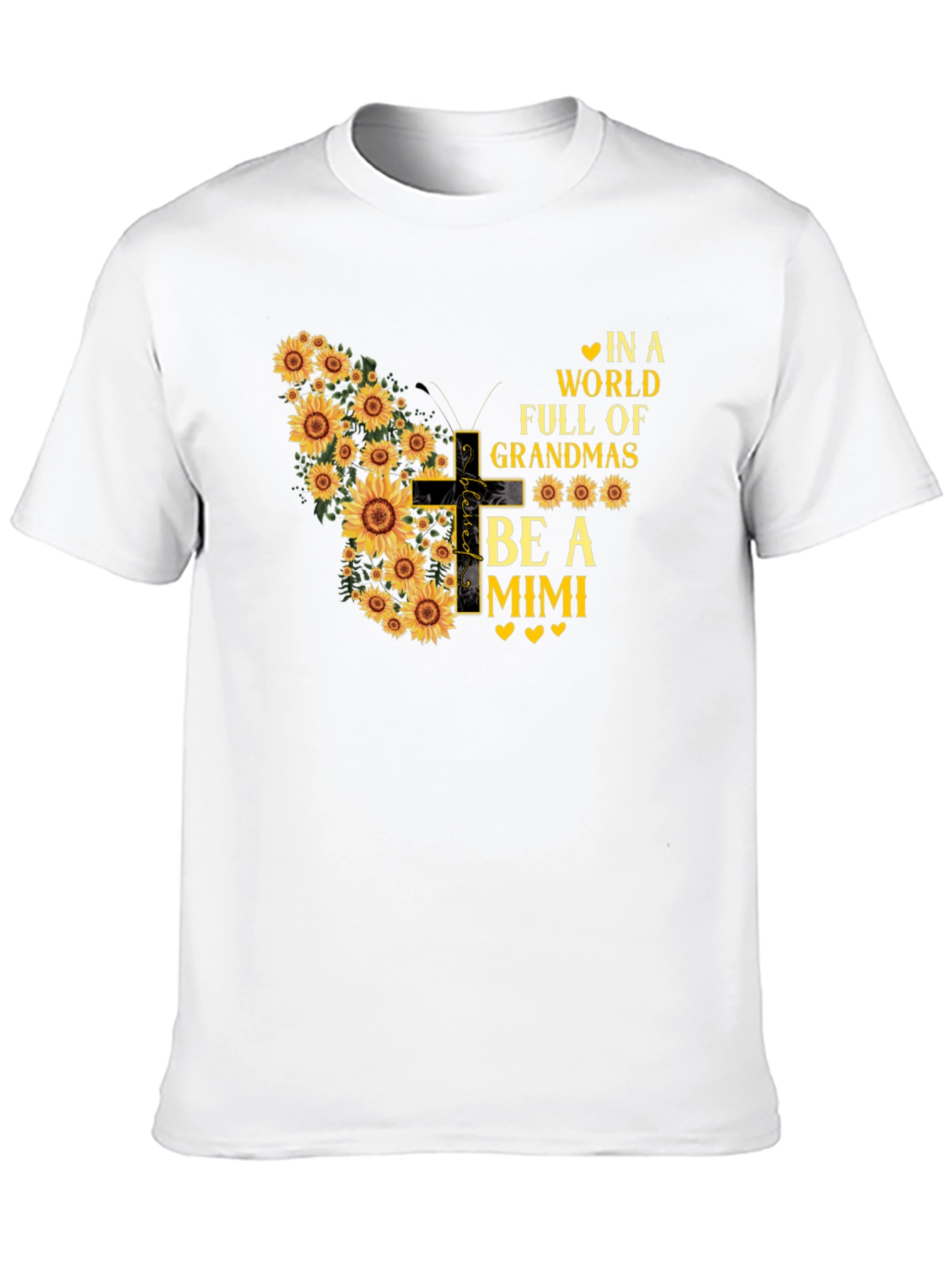 Sunflower Butterfly Grandma Mimi T-Shirt
