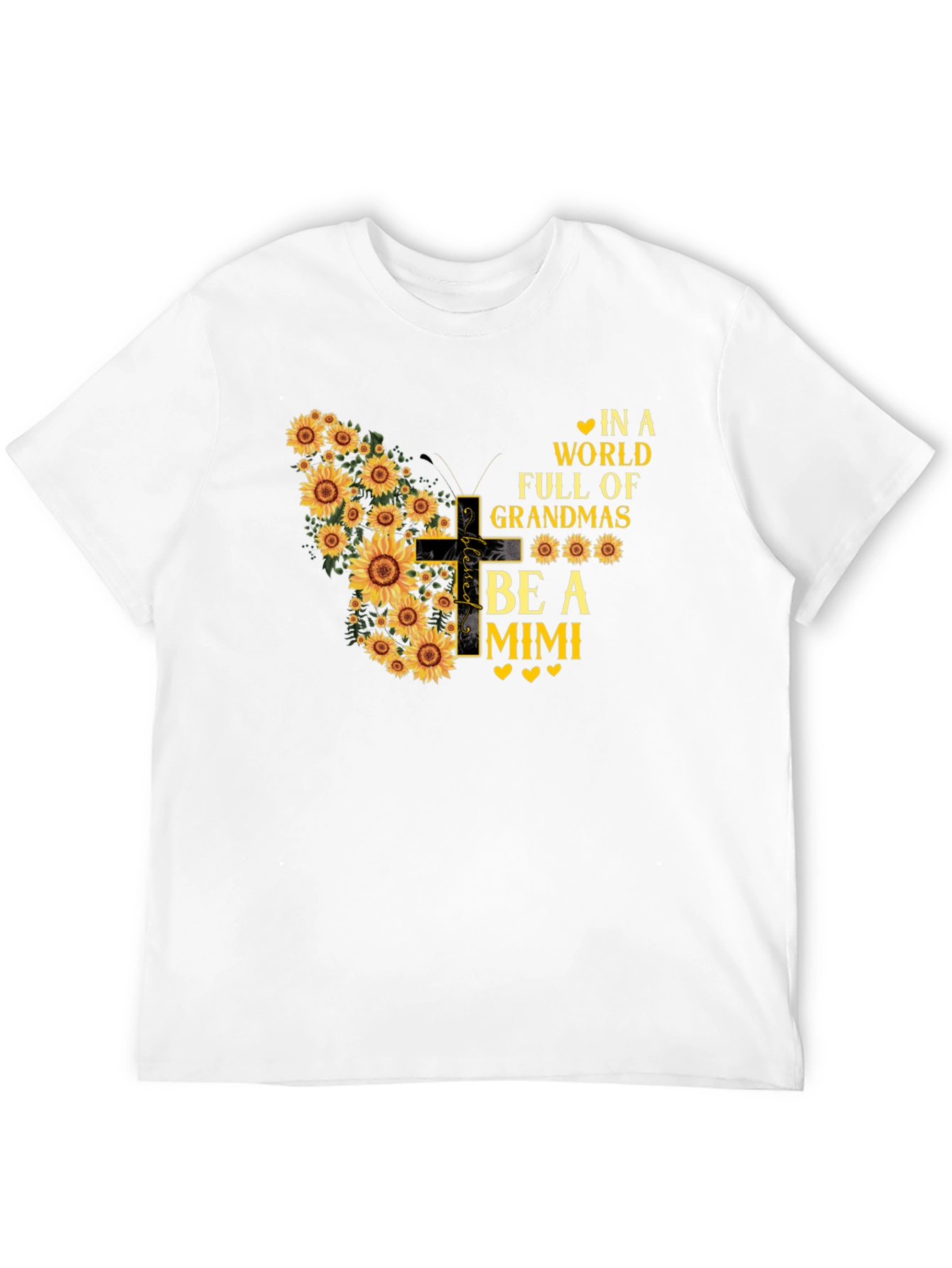Sunflower Butterfly Grandma Mimi T-Shirt