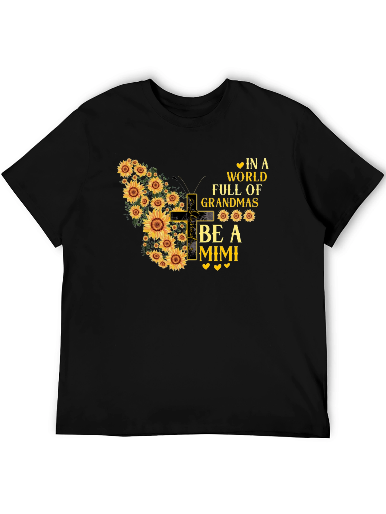 Sunflower Butterfly Grandma Mimi T-Shirt