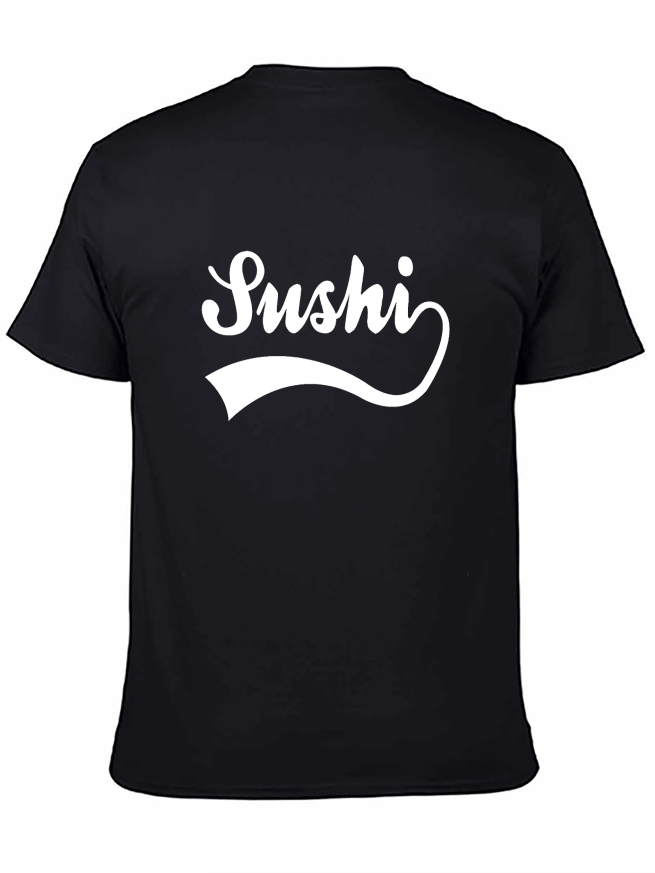 Sushi Graphic Black T-Shirt - Casual Fashion Tee
