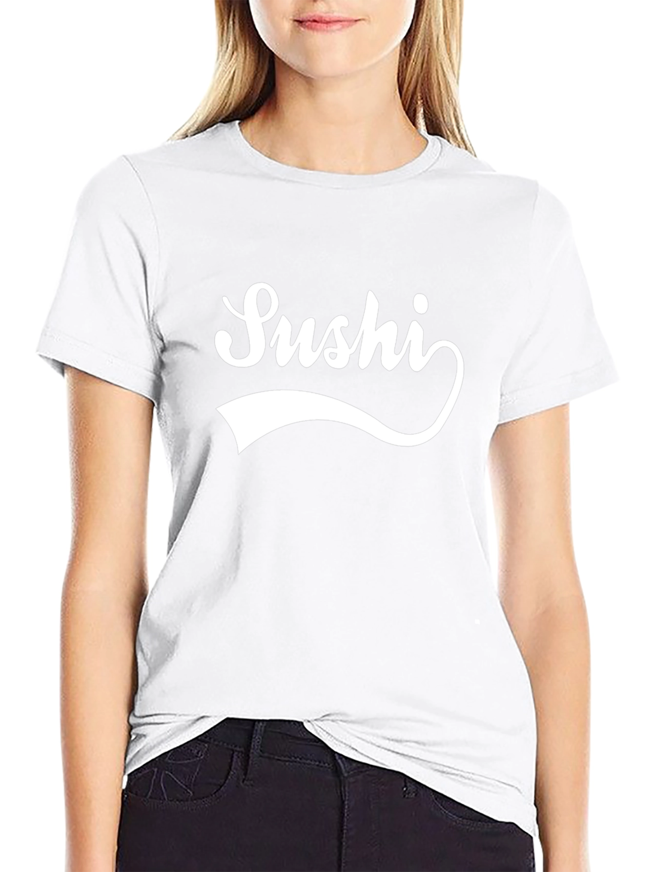 Sushi Graphic Black T-Shirt - Casual Fashion Tee