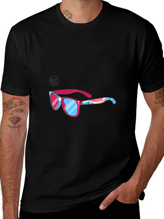 Summer Sunglasses T-Shirt - Black Graphic Tee