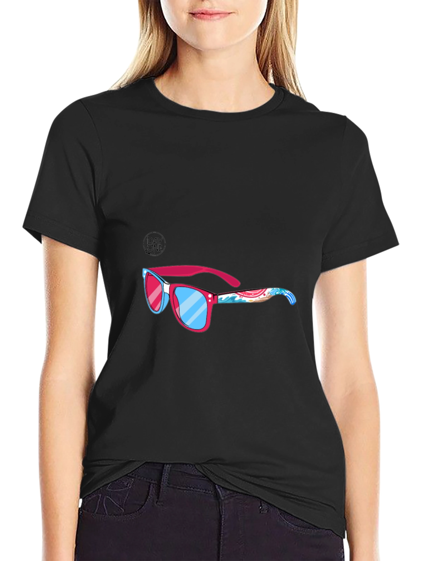 Summer Sunglasses T-Shirt - Black Graphic Tee