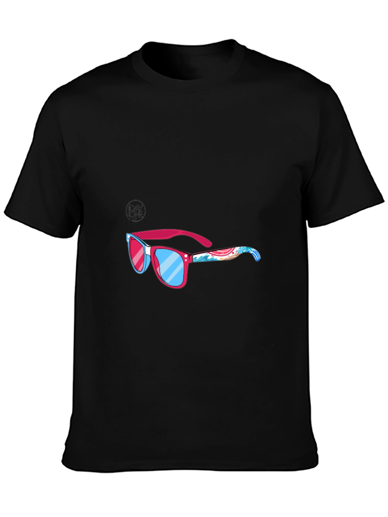Summer Sunglasses T-Shirt - Black Graphic Tee
