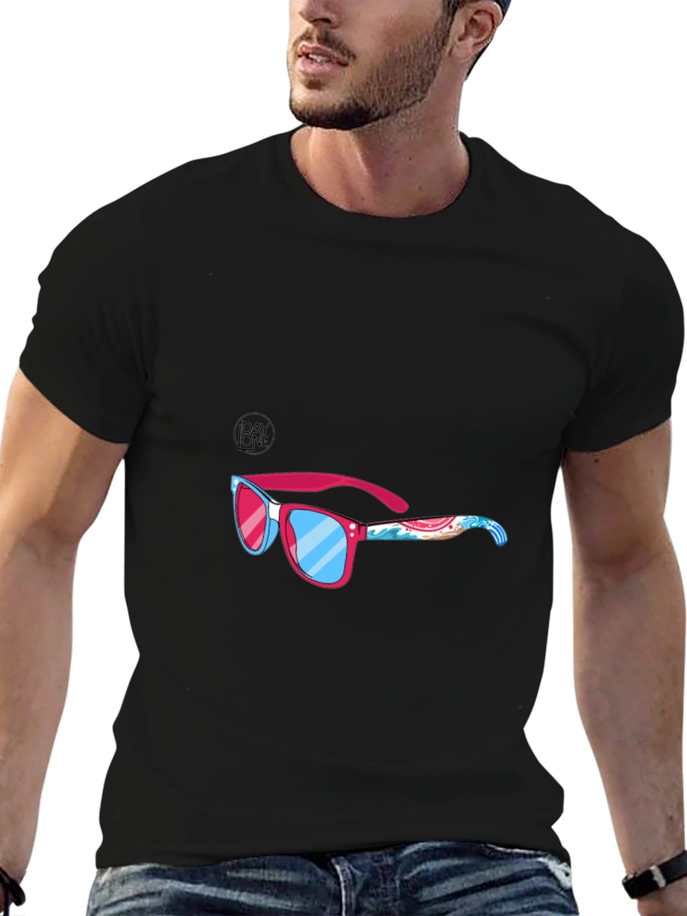 Summer Sunglasses T-Shirt - Black Graphic Tee