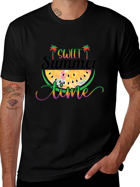 Sweet Summer Time Graphic T-Shirt - Black