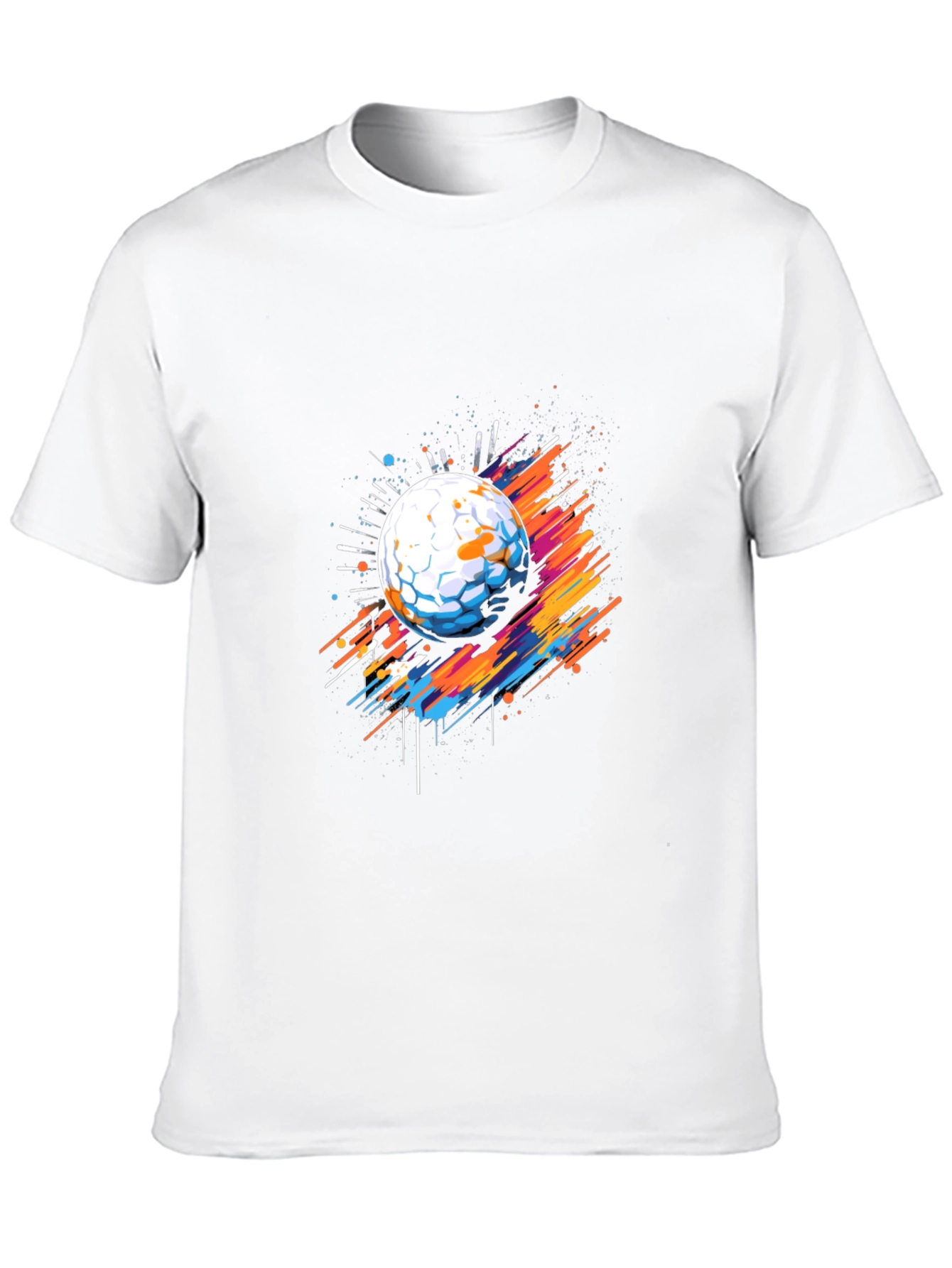Abstract Golf Ball Graphic Tee - Black