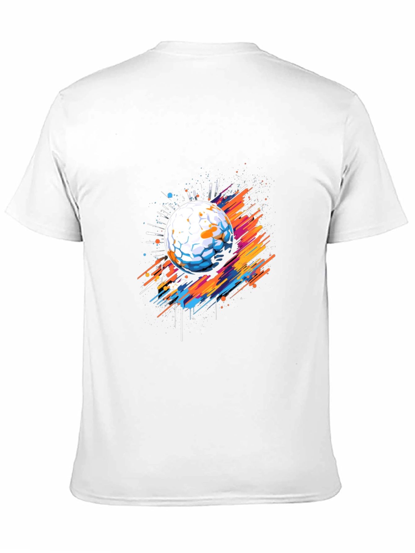 Abstract Golf Ball Graphic Tee - Black