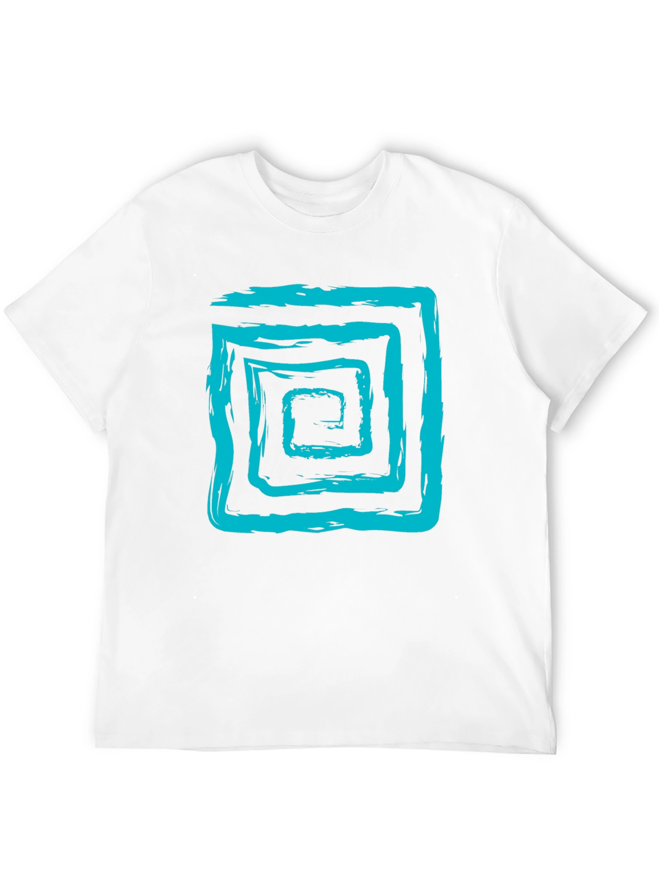 Abstract Brush Stroke Square Graphic Tee
